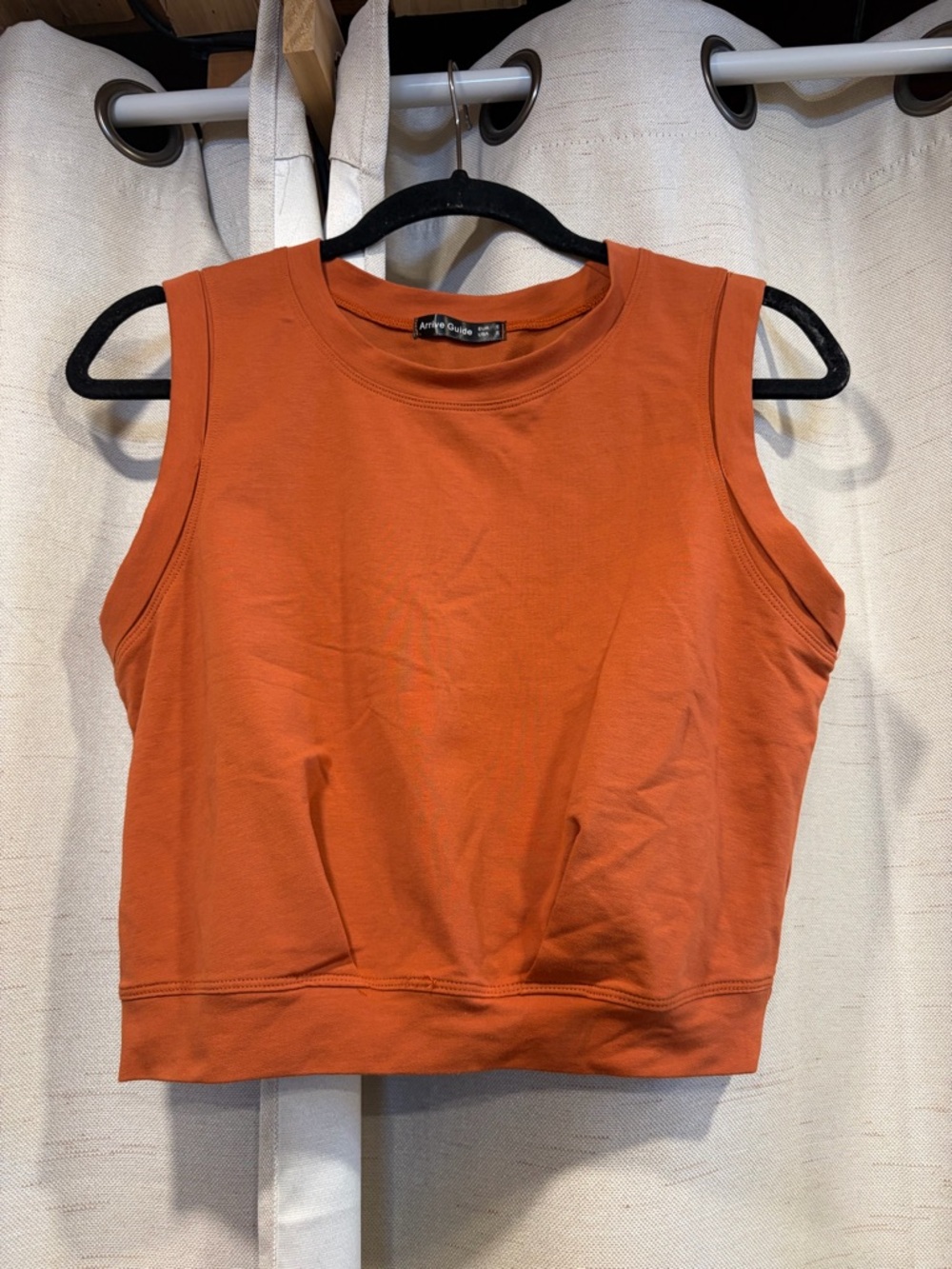 Arrive Guide Rust Orange Sleeveless Crop Tank
